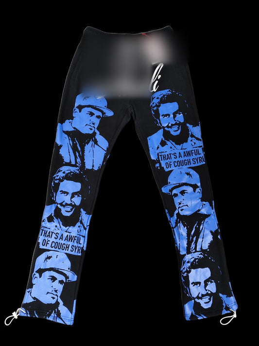 ASAAL1 FacePrint Sweatpants Blue