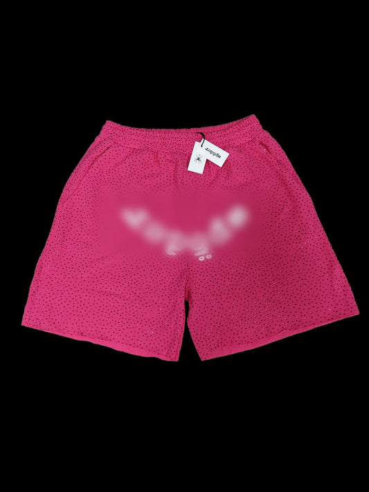 Spydur Rhinestone Shorts — Hot Pink