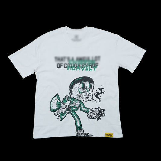 COUGH SYRUP Chiefin Heavily Tee White — Front