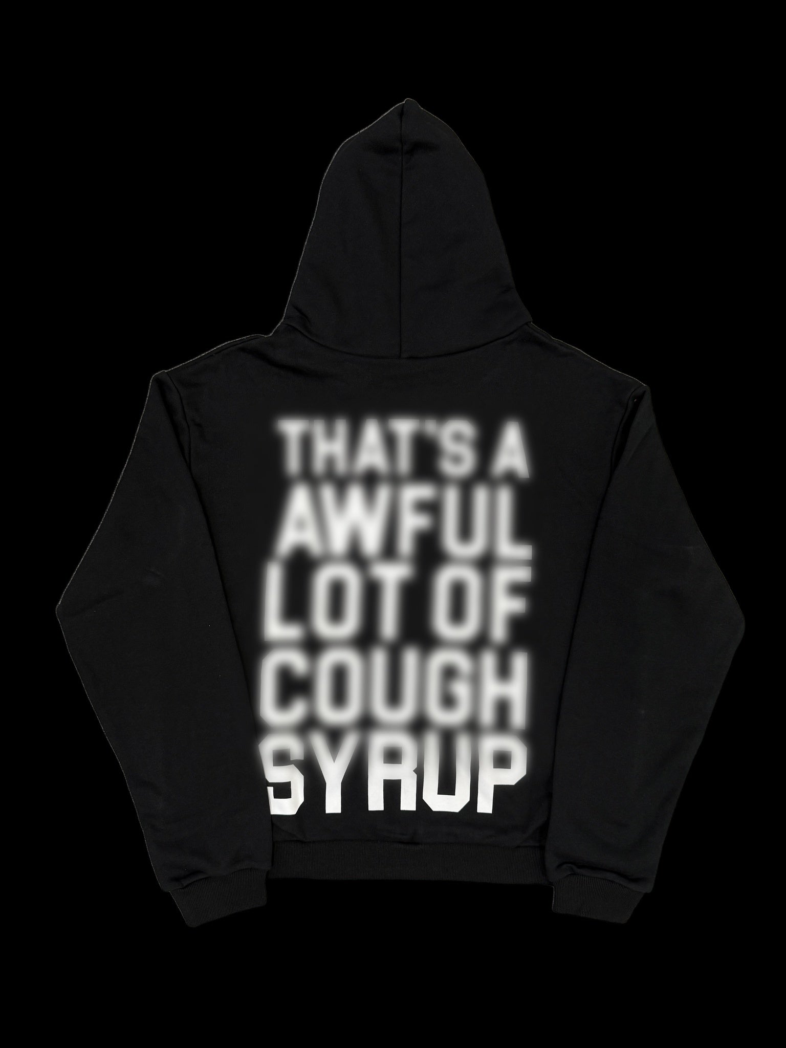 COUGH SYRUP Zip Hoodie Black — Back