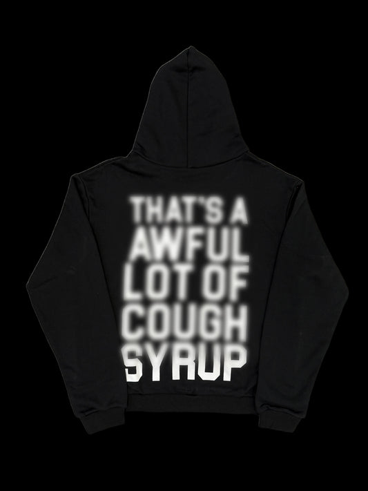 COUGH SYRUP Zip Hoodie Black — Back