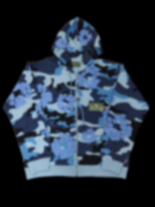 DEN1M Camo Hoodie — Blue