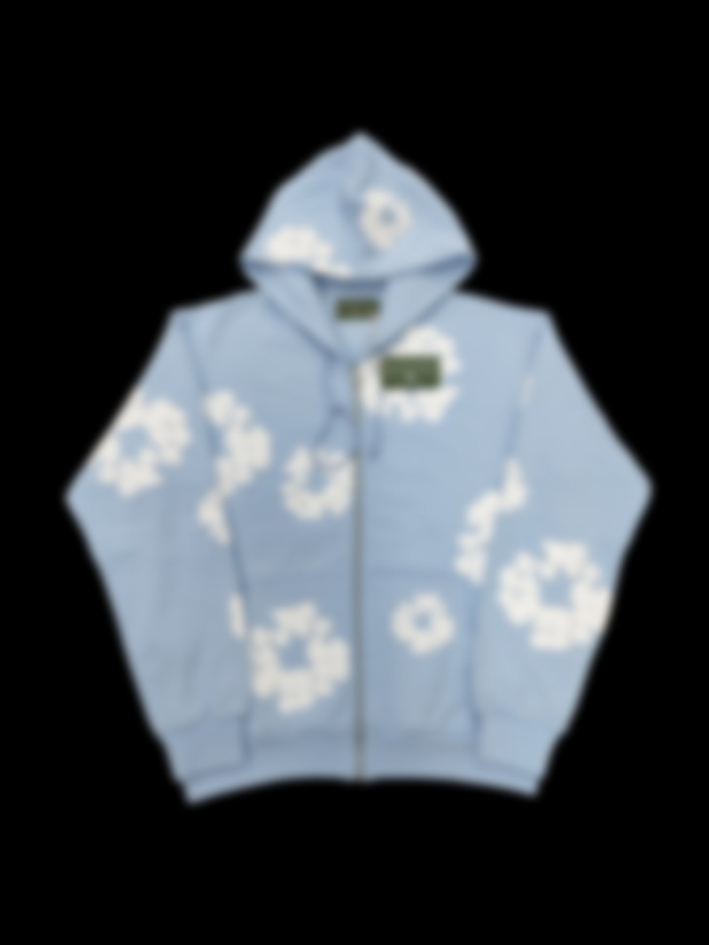 DEN1M Flower Hoodie — Baby Blue
