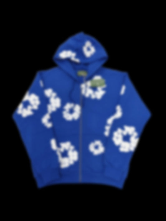 DEN1M Flower Hoodie — Royal Blue