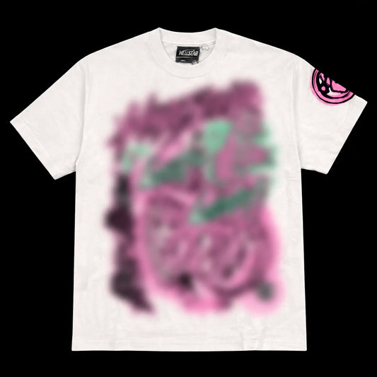 H3LLSTAR Pink Graffiti Tee