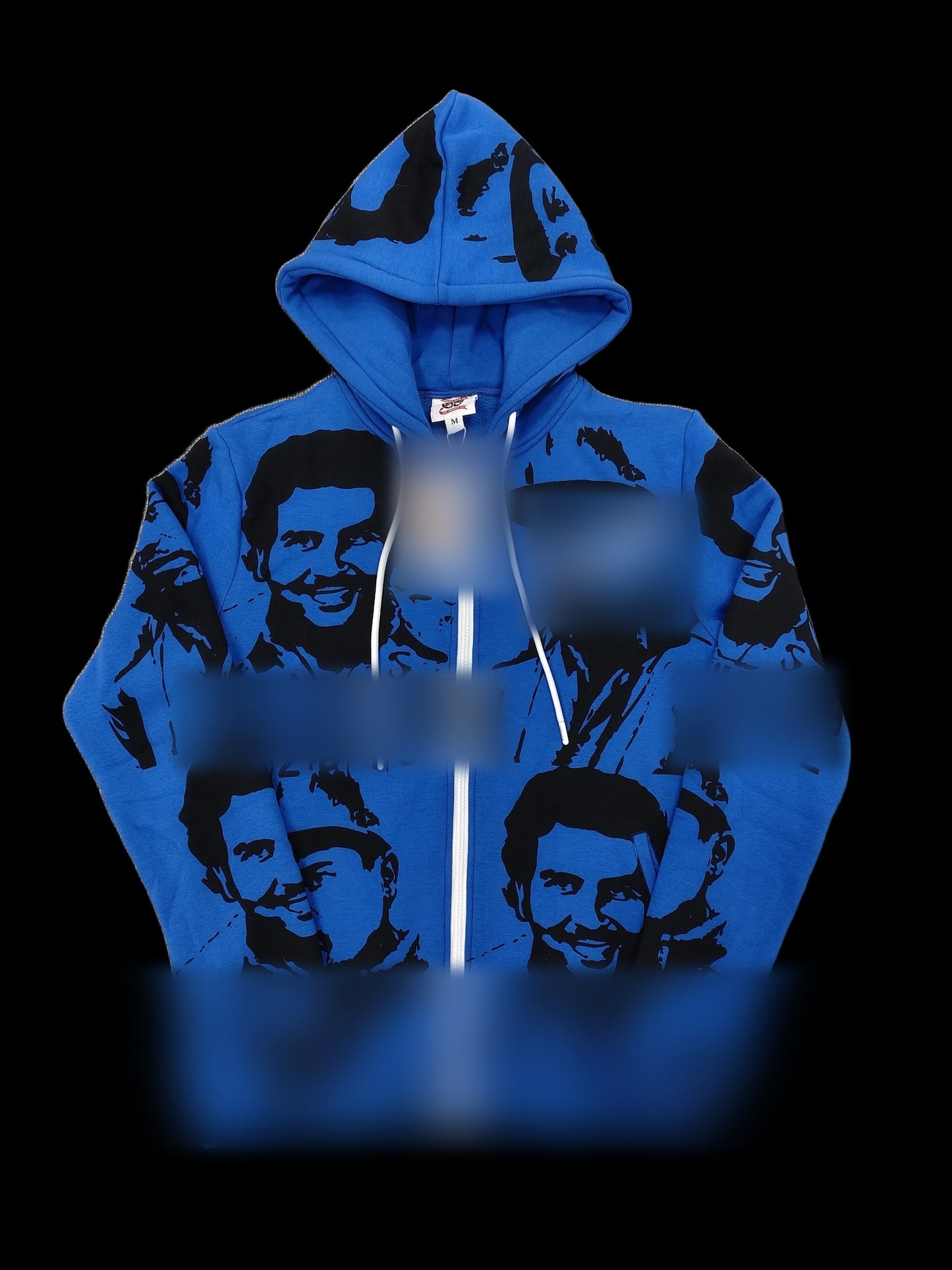 ASAAL1 FacePrint Zip Hoodie Blue