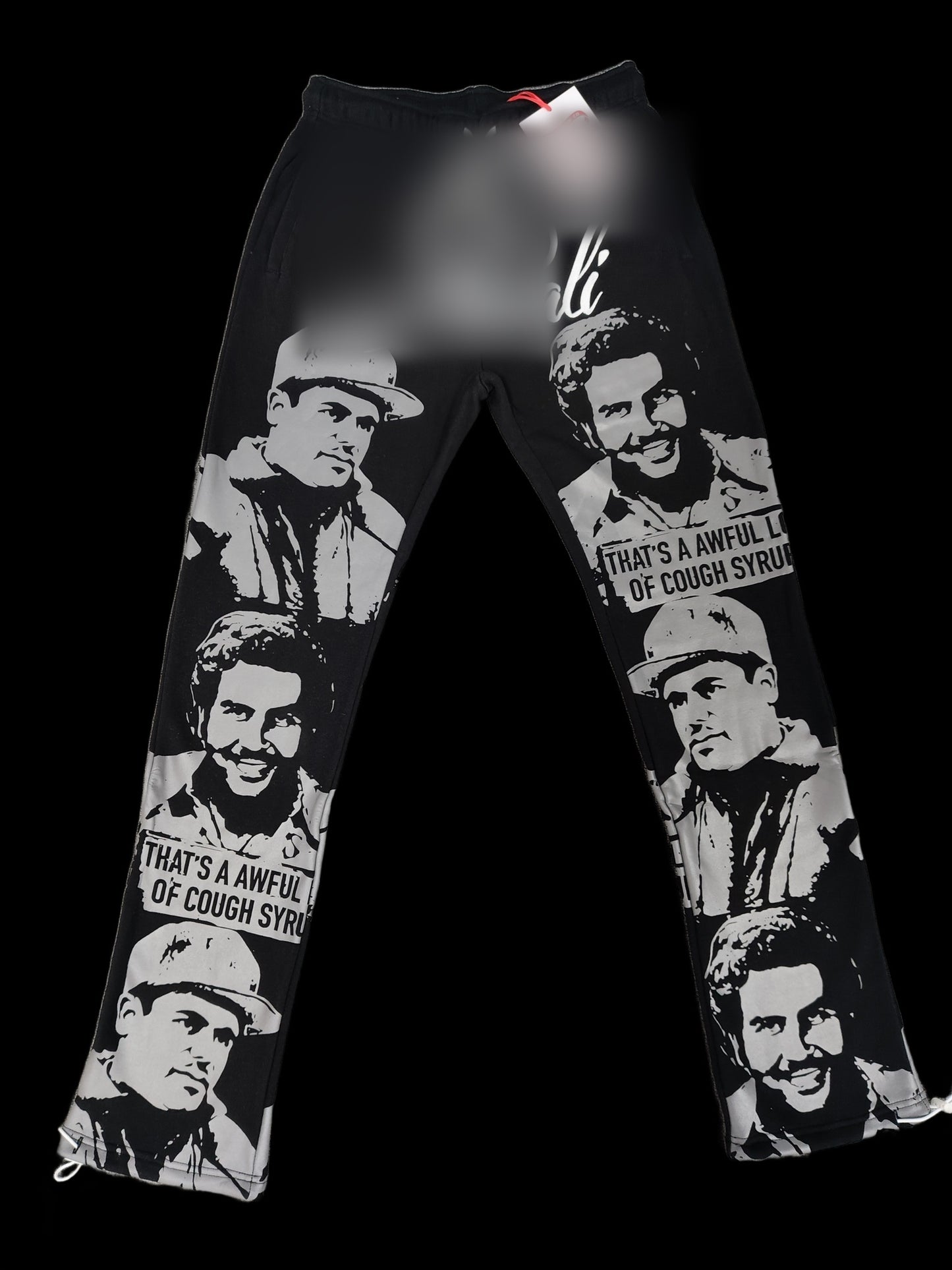 ASAAL1 FacePrint Sweatpants Black