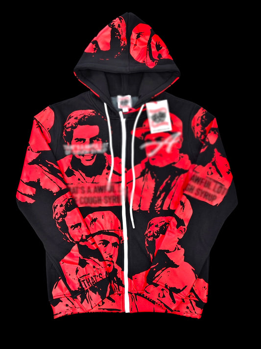 ASAAL1 Faces Zip Hoodie