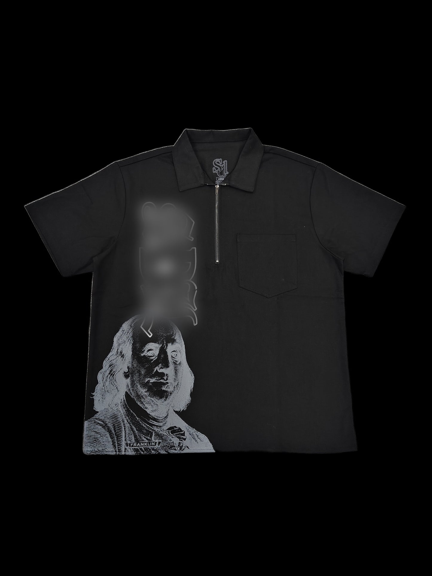 SD1 Franklin Zip Shirt White