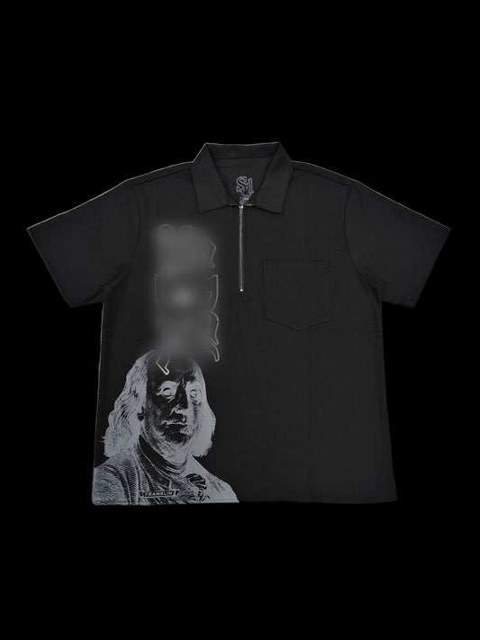 SD1 Franklin Zip Shirt White