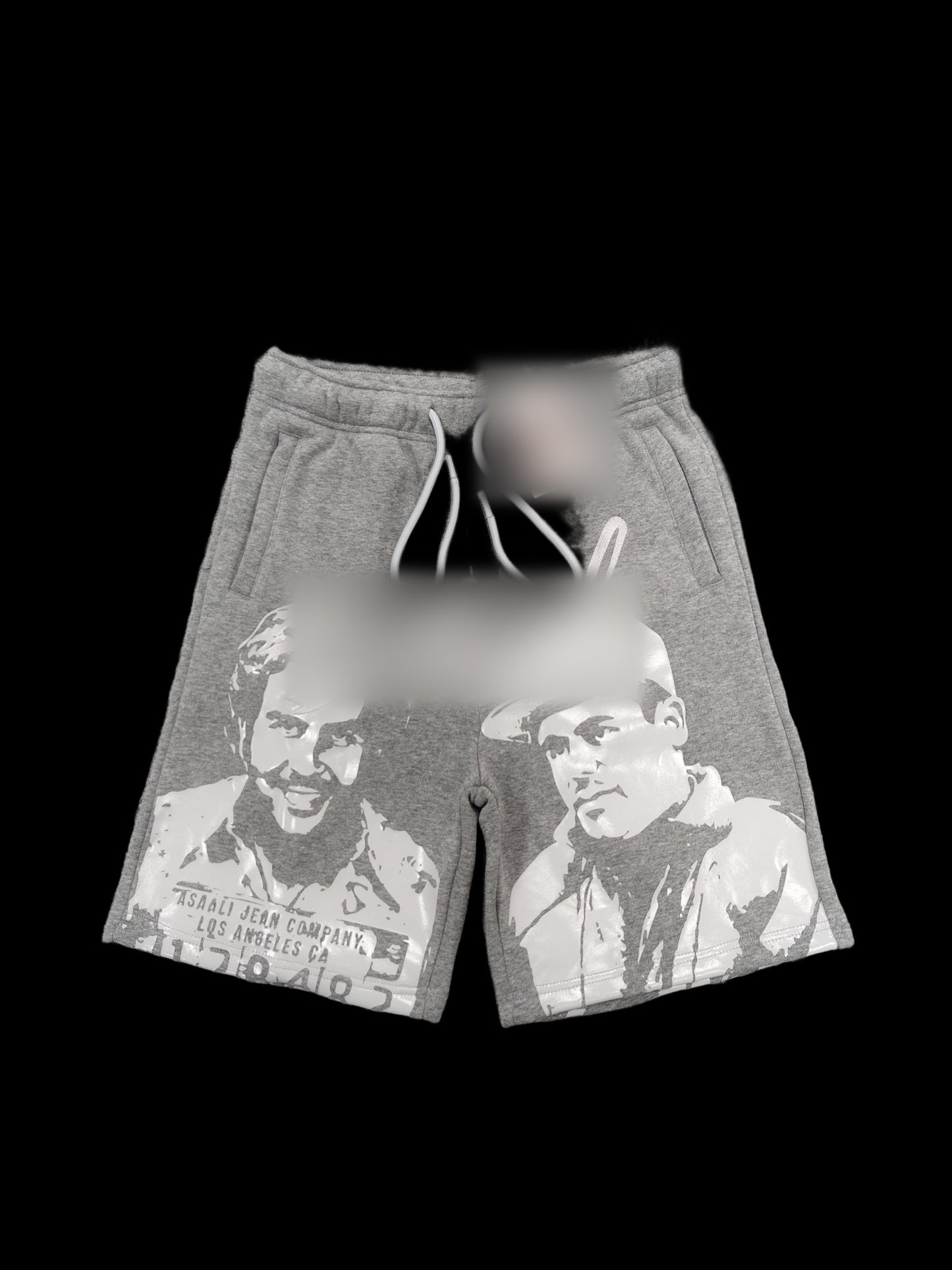 ASAAL1 FacePrint Shorts Gray