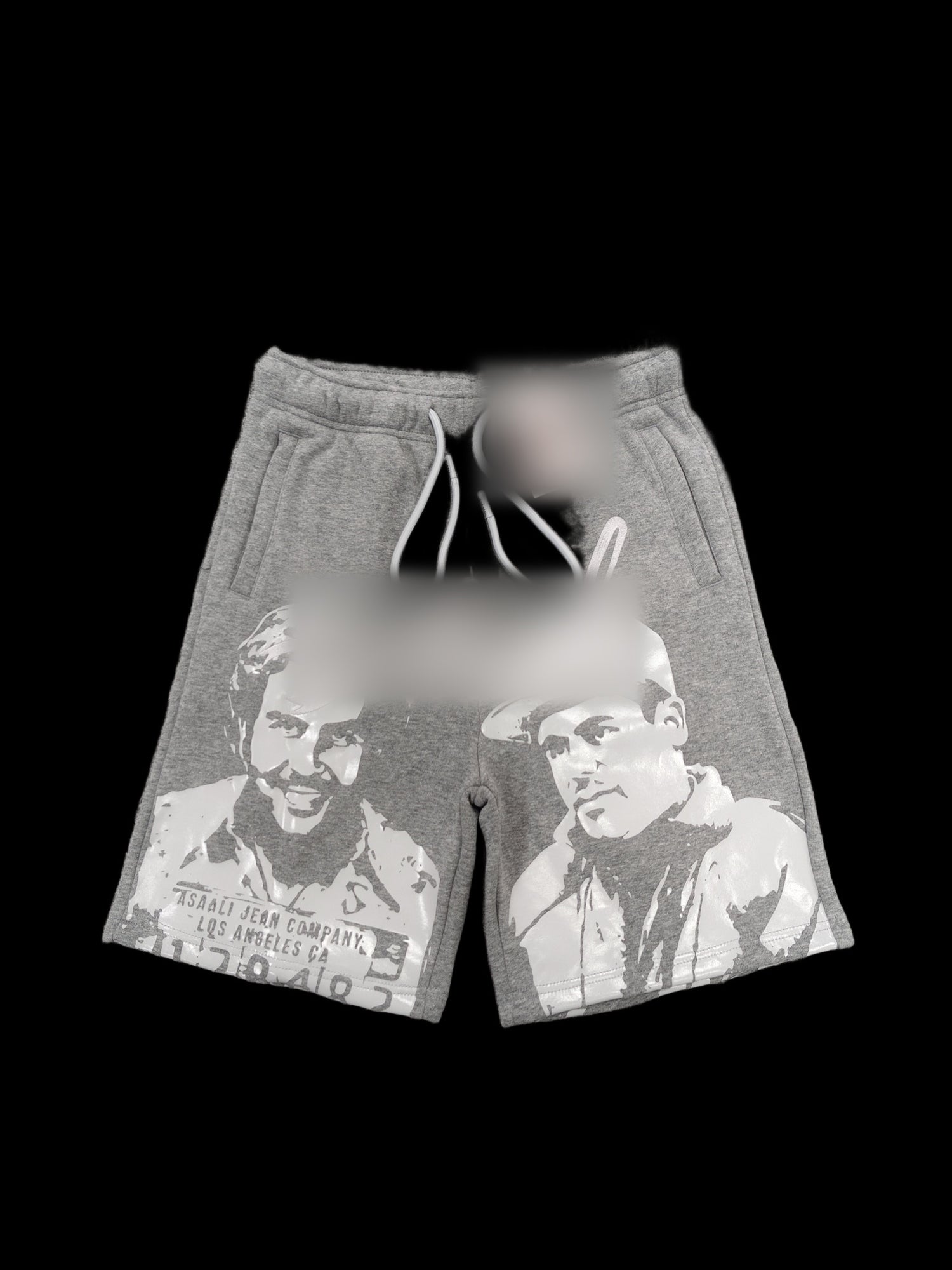 ASAAL1 FacePrint Shorts Gray