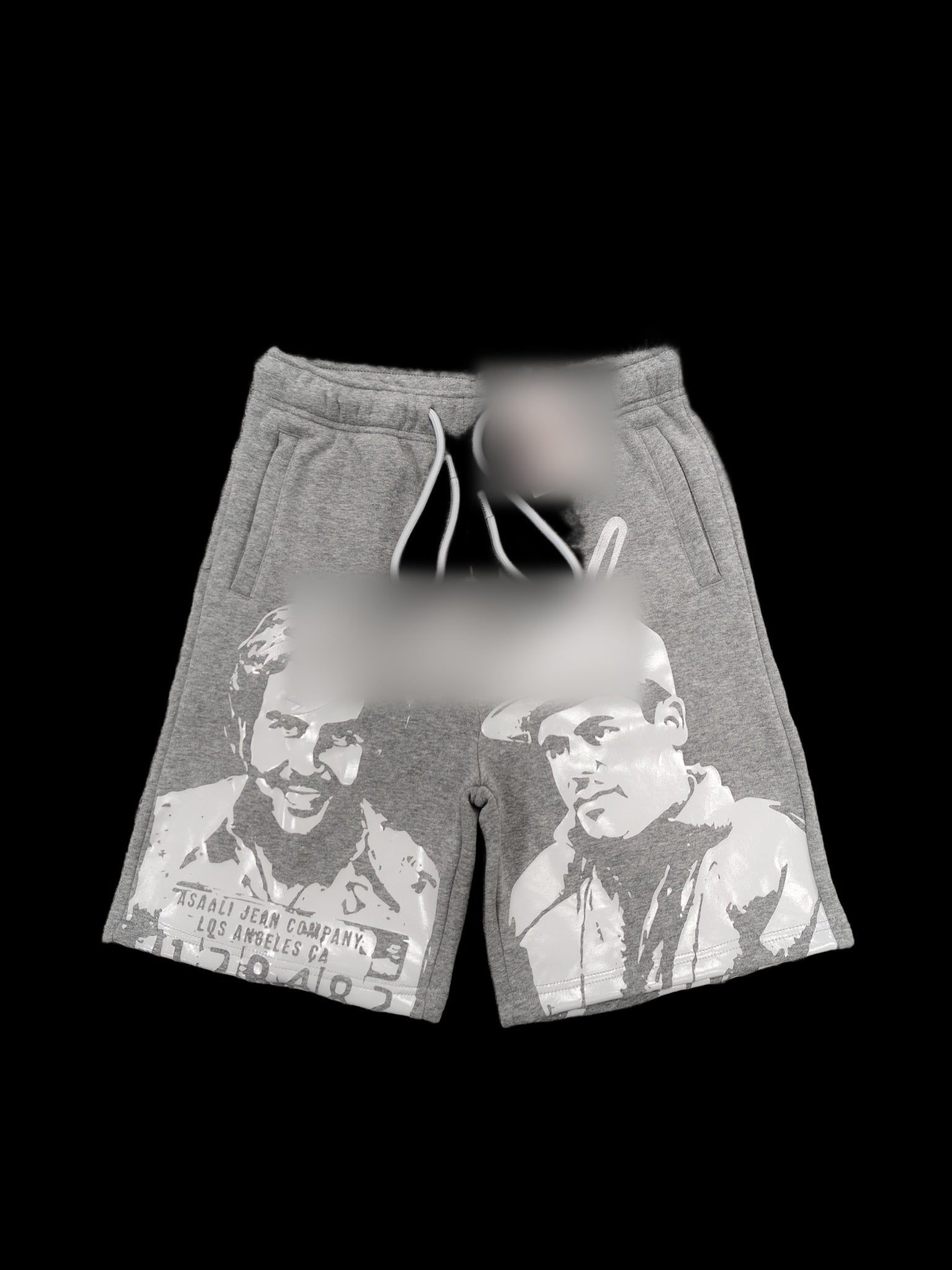 ASAAL1 FacePrint Shorts Gray