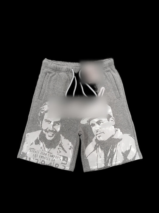 ASAAL1 FacePrint Shorts Gray