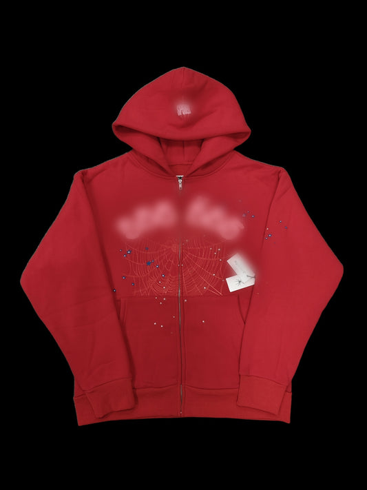 Spydur 555 Zip-Up Hoodie — Red