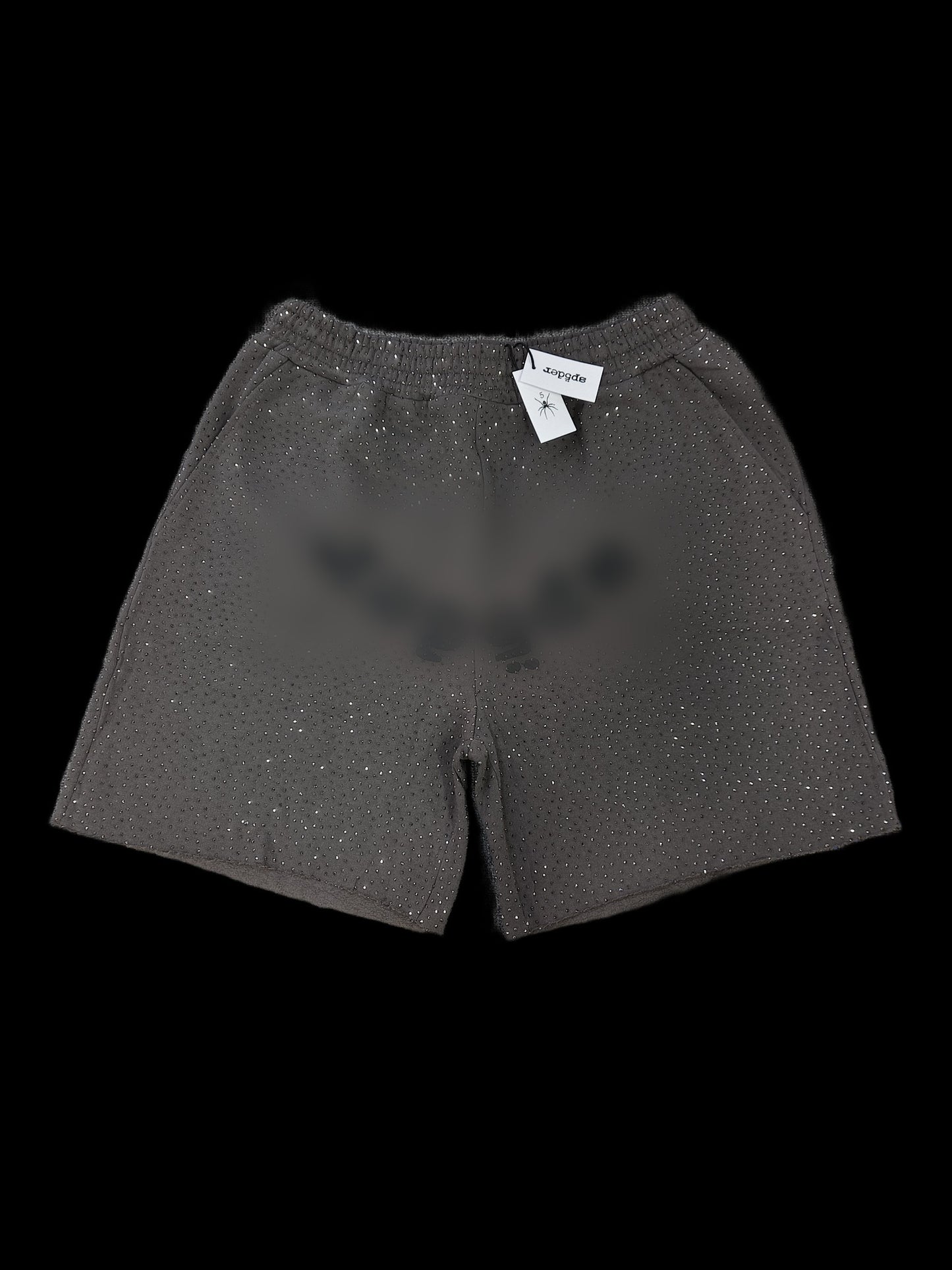 Spydur Rhinestone Shorts — Grey / Black
