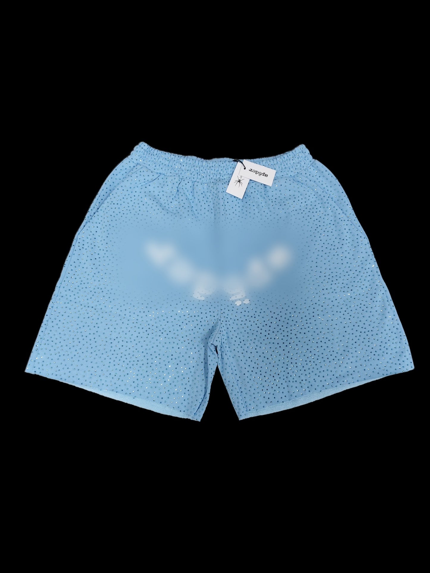 Spydur Rhinestone Shorts — Light Blue